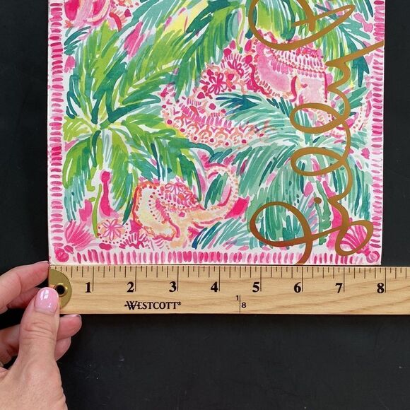 Lilly Pulitzer Reusable Paper tote Shopping Bag Miami Tropical Pink 12 X 8 X 5‎ - Picture 9 of 10